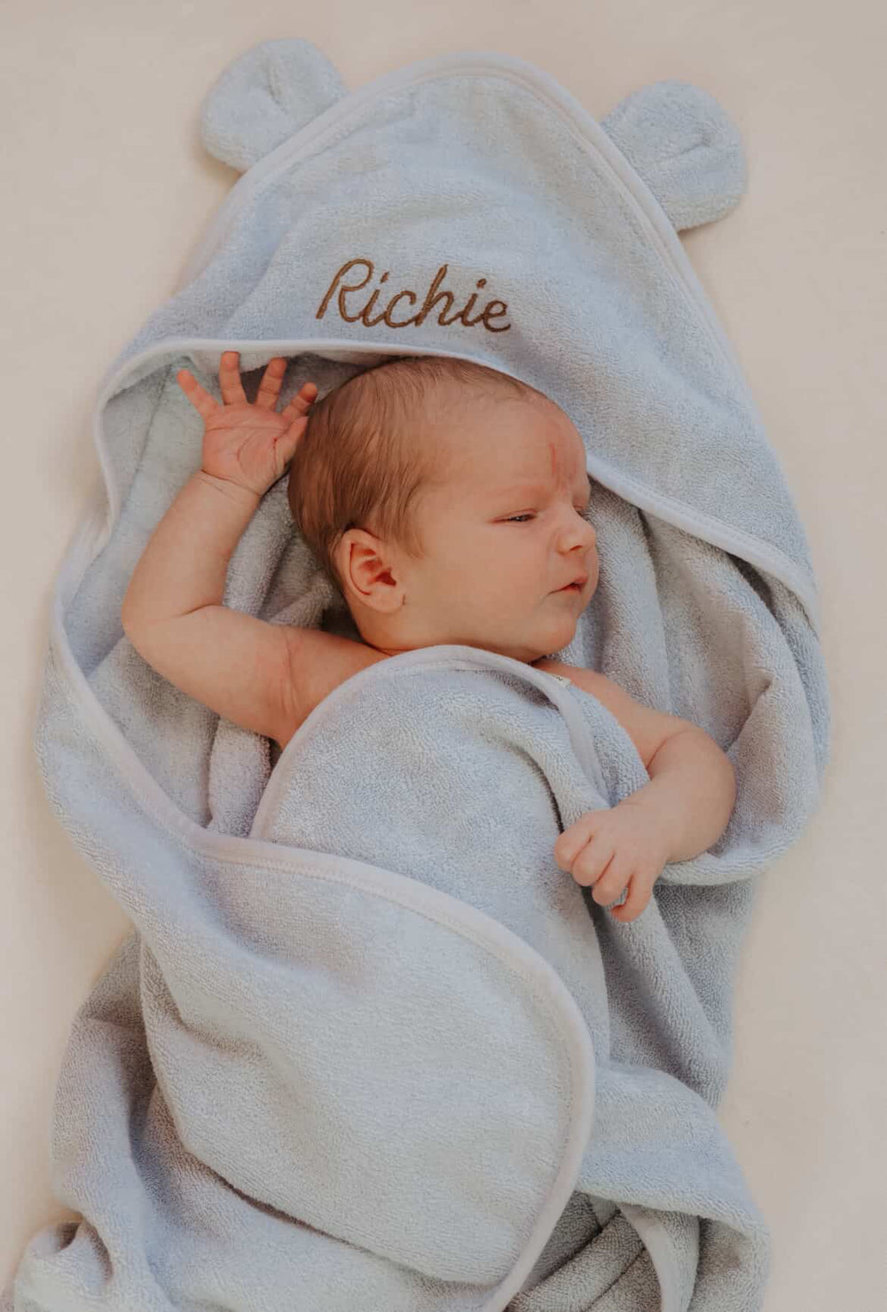 Bath cape bear - blue