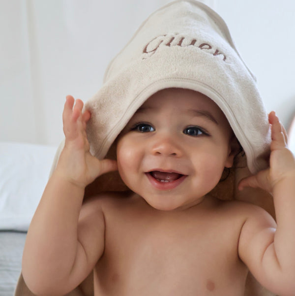 Bath cape bear - beige