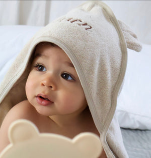 Bath cape bear - beige
