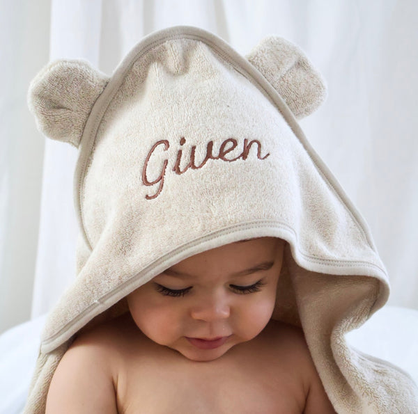 Bath cape bear - beige