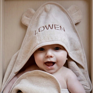 Bath cape bear - beige