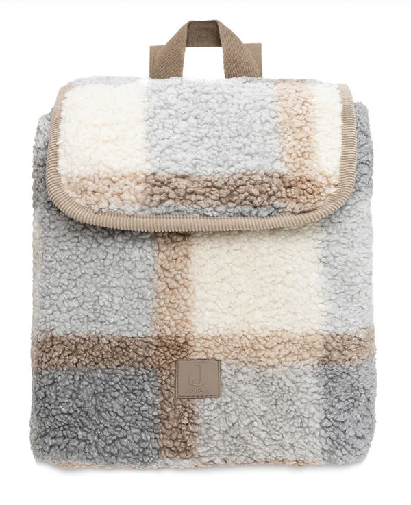 Rugtas - Jollein Teddy Lovely & Check boucle