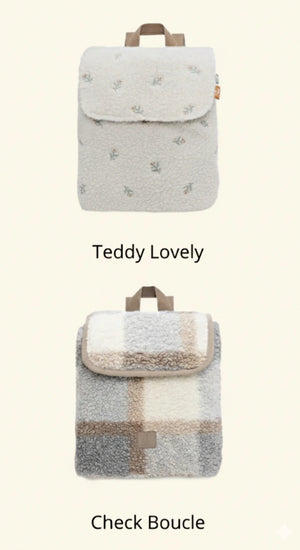 Rugtas - Jollein Teddy Lovely & Check boucle