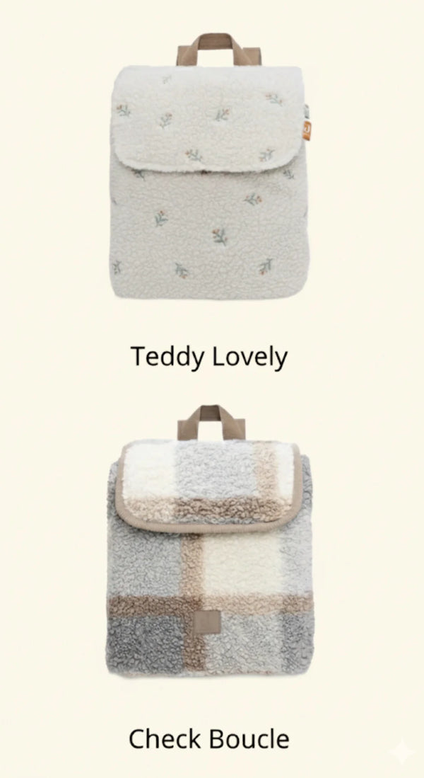 Rugtas - Jollein Teddy Lovely & Check boucle