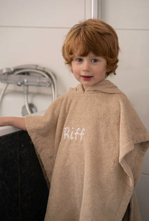 Badstof Poncho - Aqua